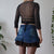 Denim mini skirt M