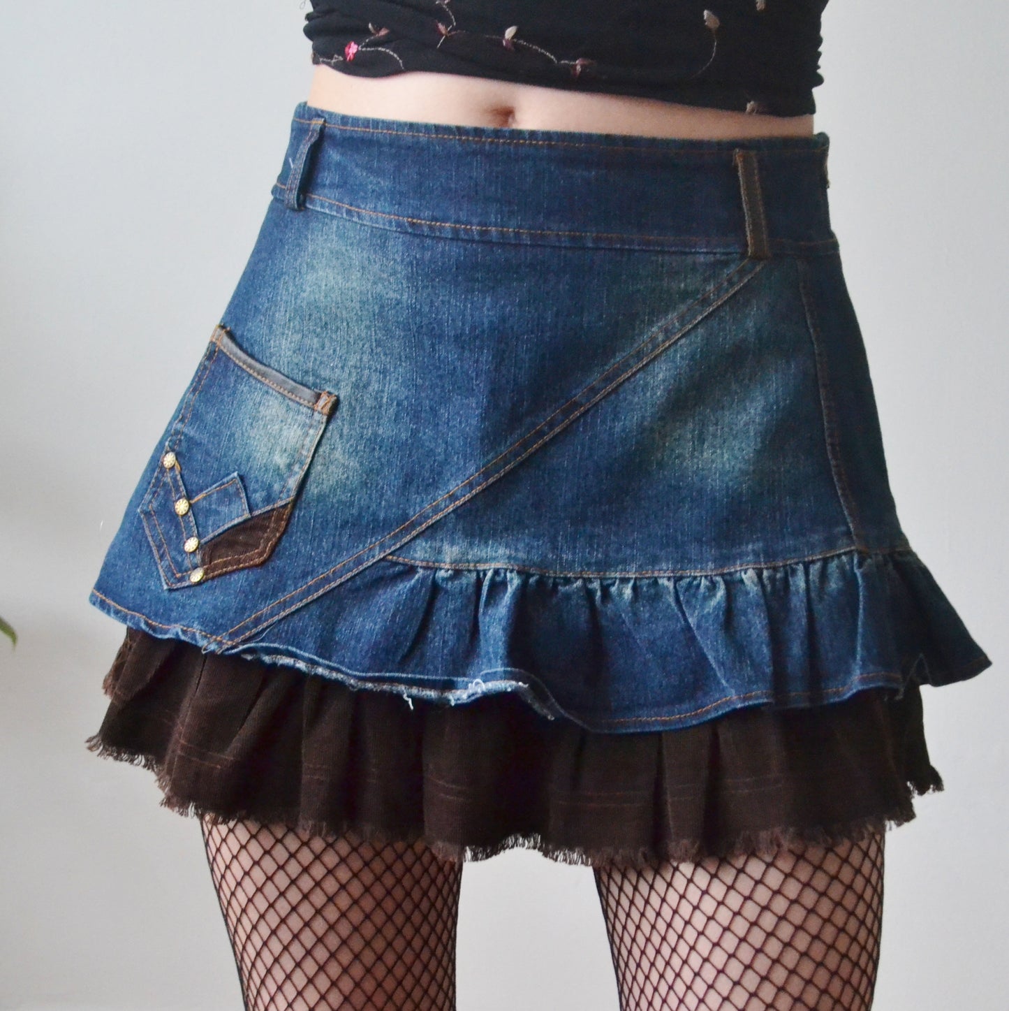 Denim mini skirt M