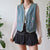 Vintage Denim Waistcoat L
