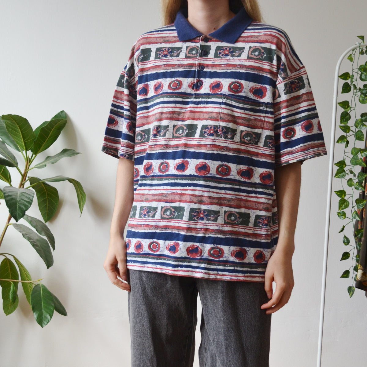 Vintage Retro Polo Top XL