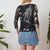 Monochrome mesh top M