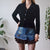 Black velvet blouse M