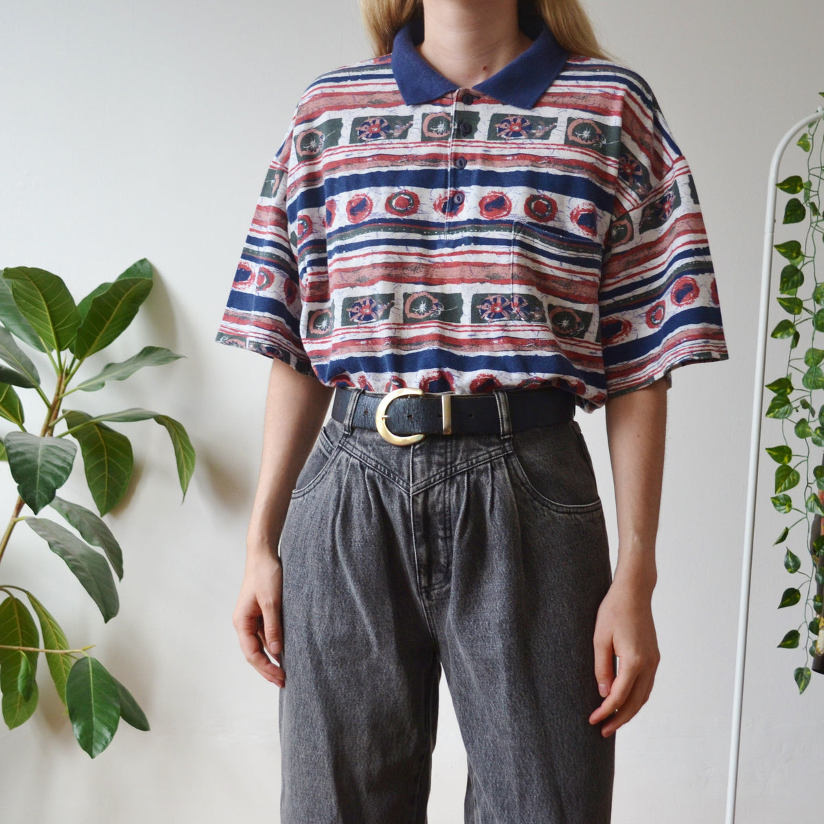 Vintage Retro Polo Top XL