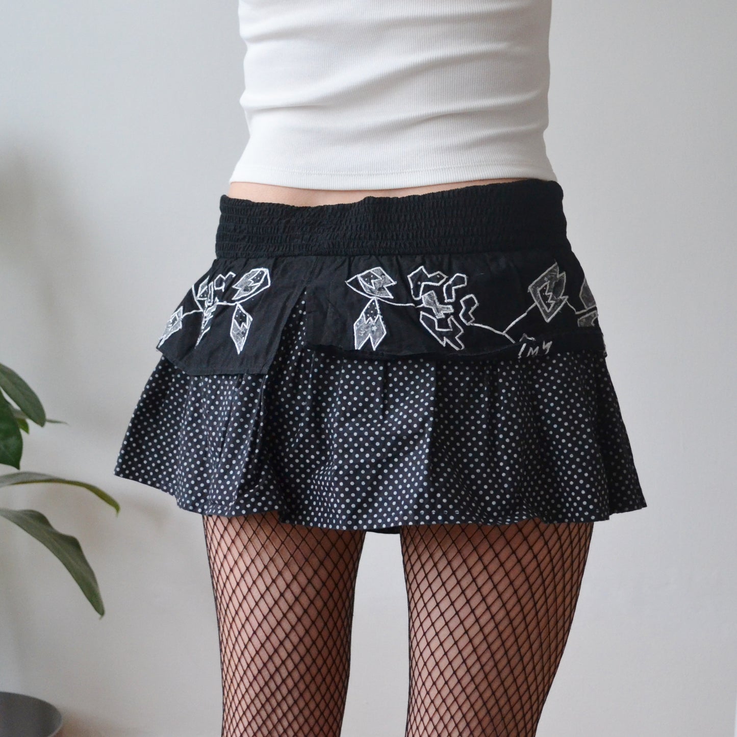 Vintage Y2K Monochrome Skirt S