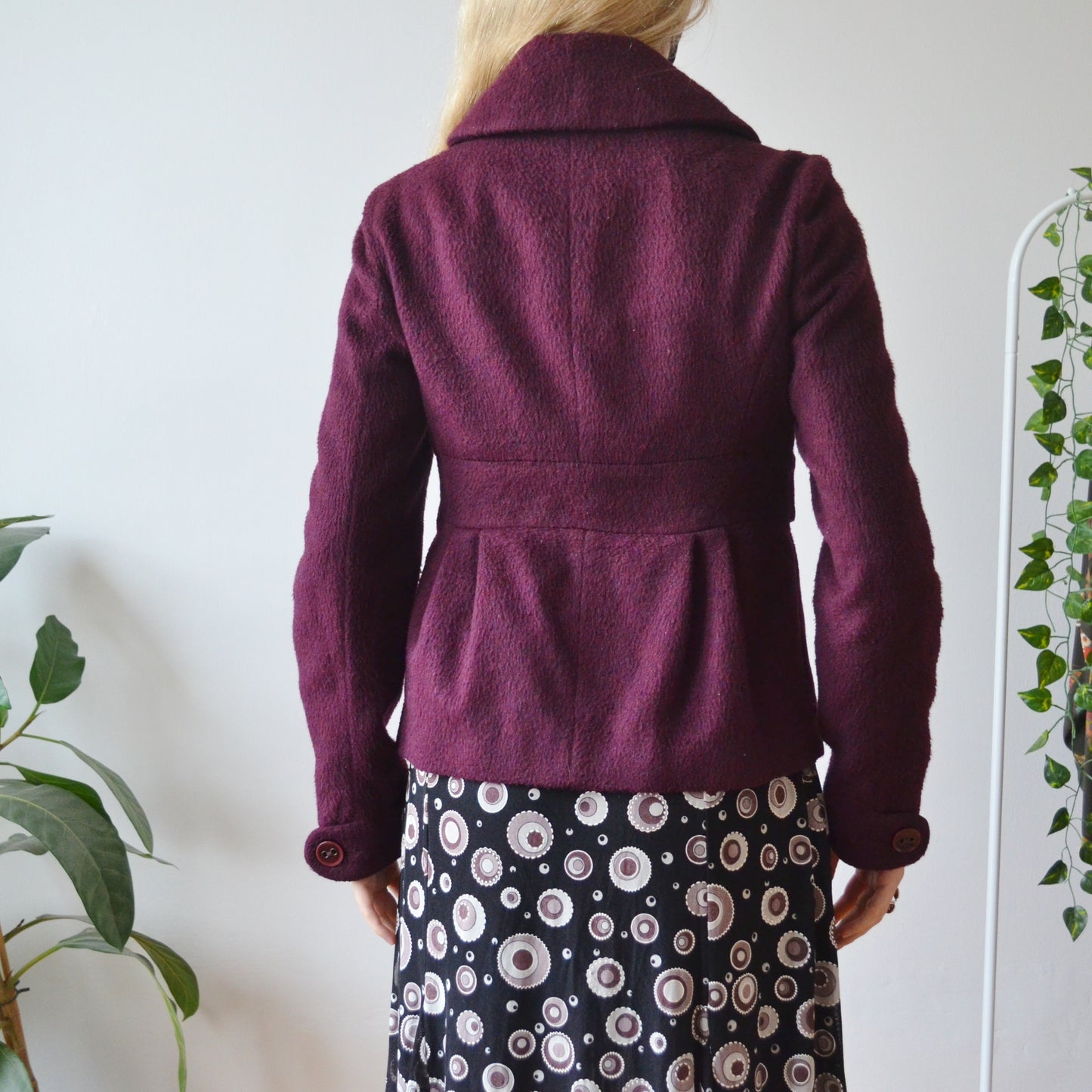 Plum pea coat uk 10