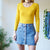 Mustard bodysuit S