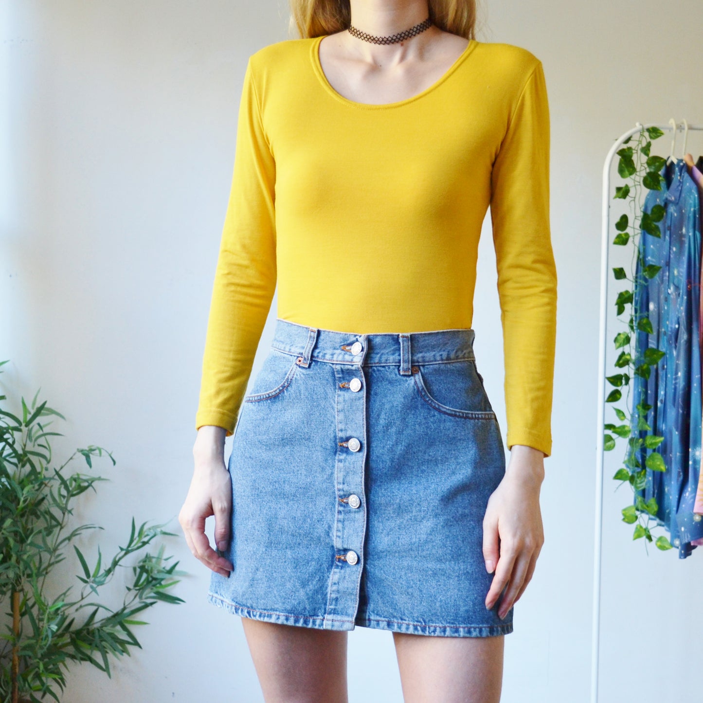 Mustard bodysuit S