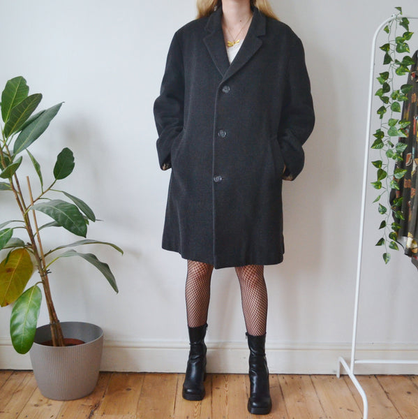 Vintage Charcoal Blazer Coat L