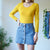 Mustard bodysuit S
