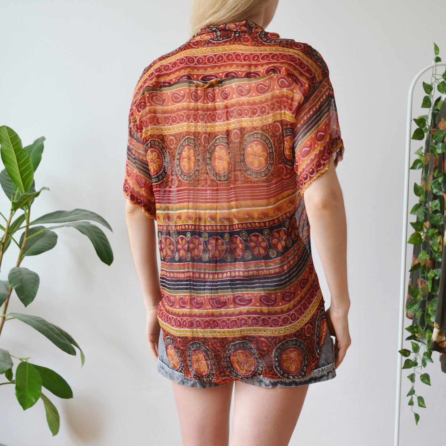 Sheer blouse M