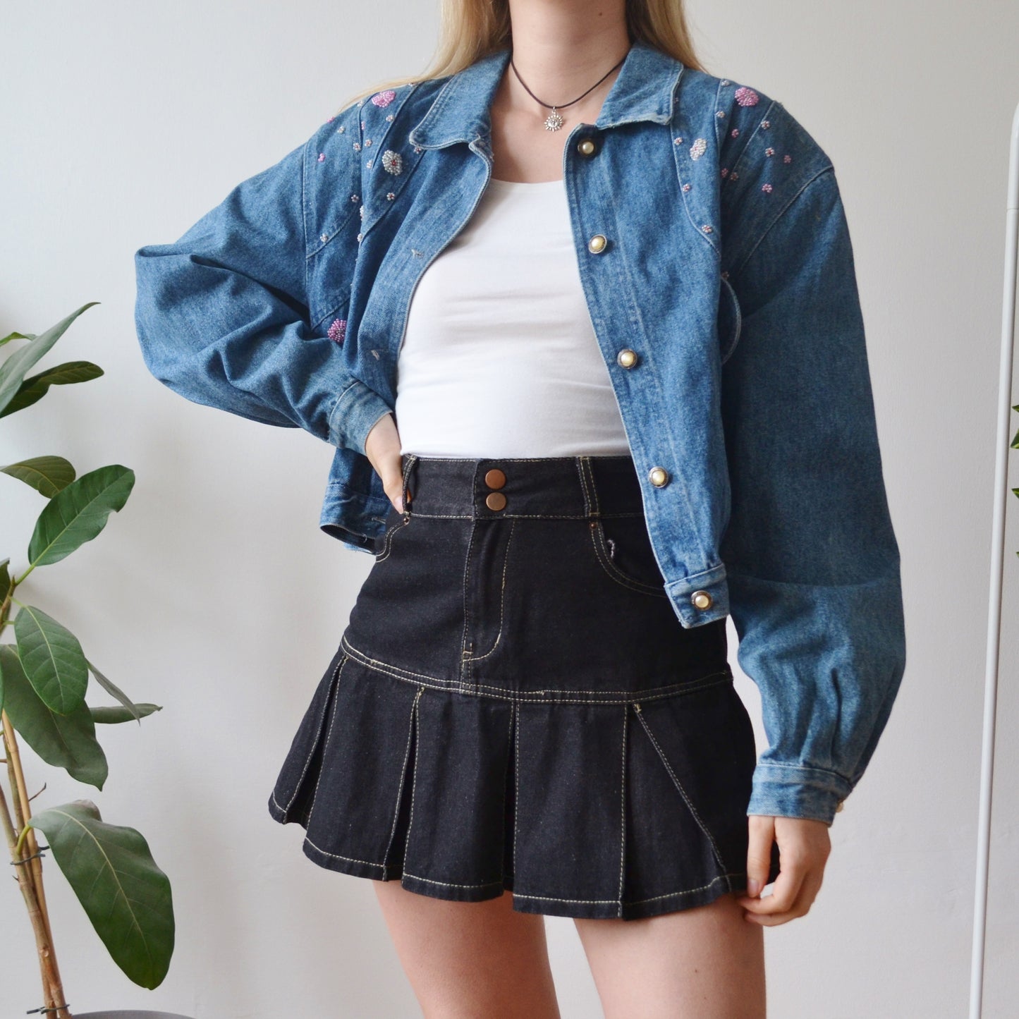 Vintage Embroidered Denim Jacket