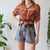 Sheer blouse M