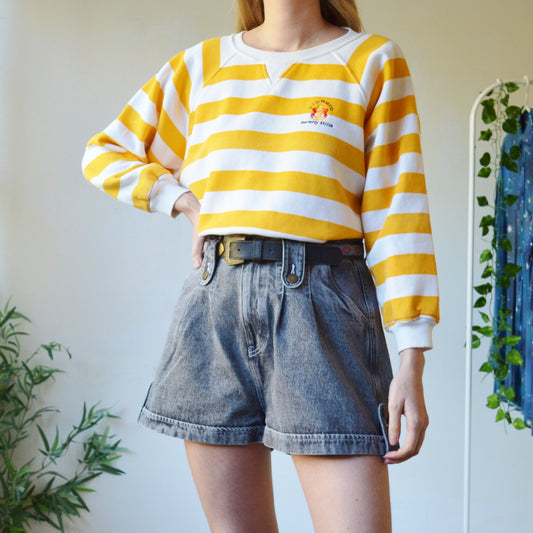 Mustard stripe sweatshirt M