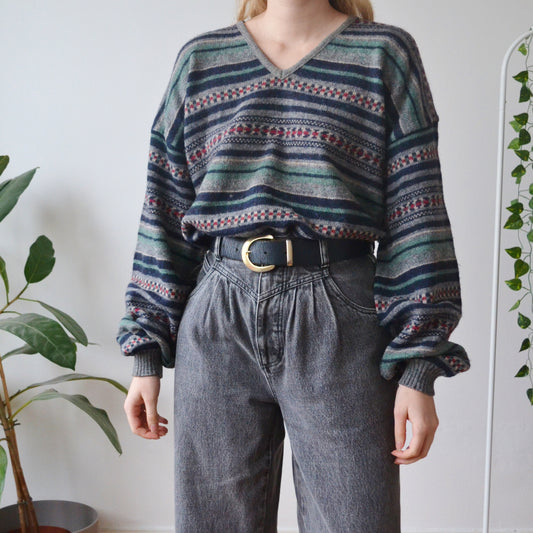 Vintage V Neck Jumper