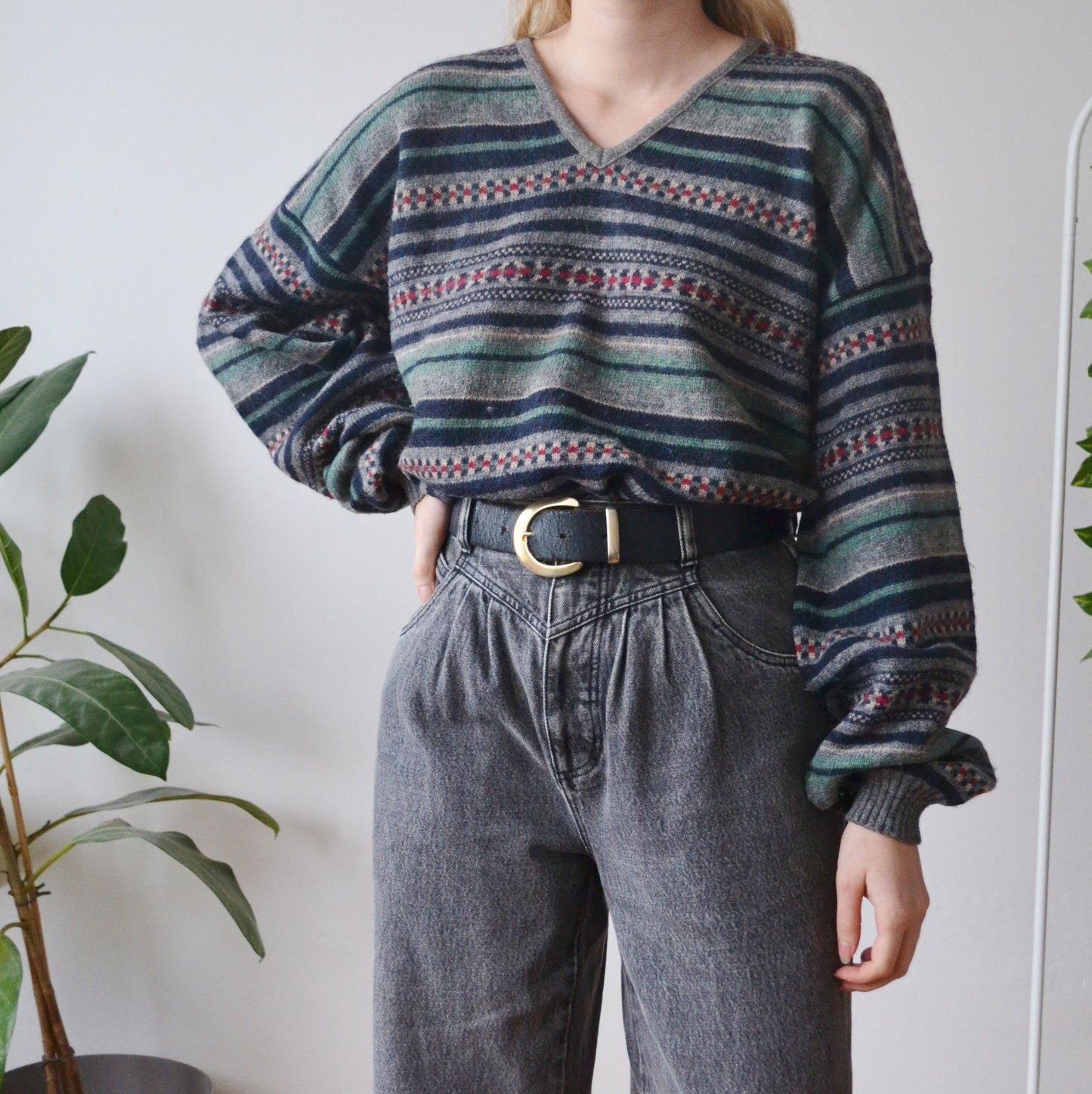 Vintage V Neck Jumper