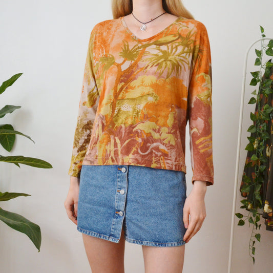 Leopard long sleeve top M