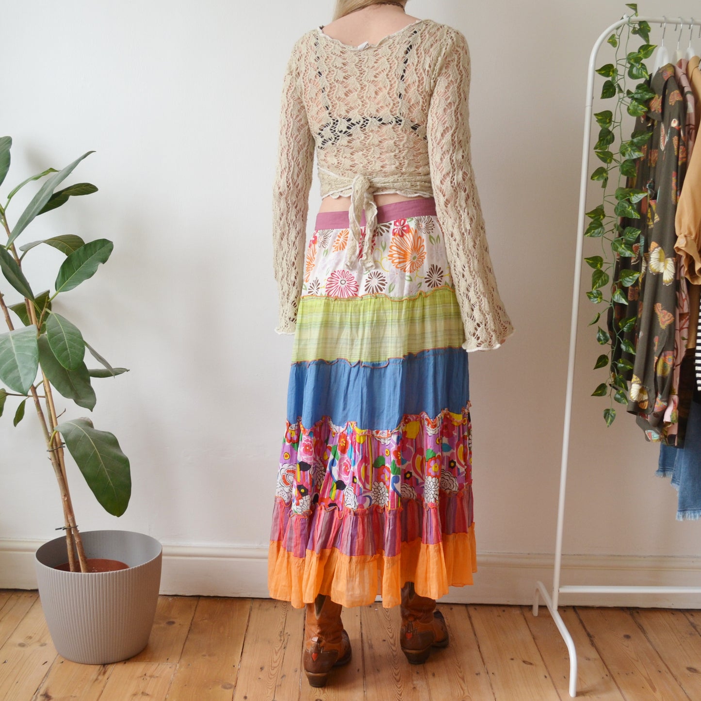 Vintage Patchwork Shirt M