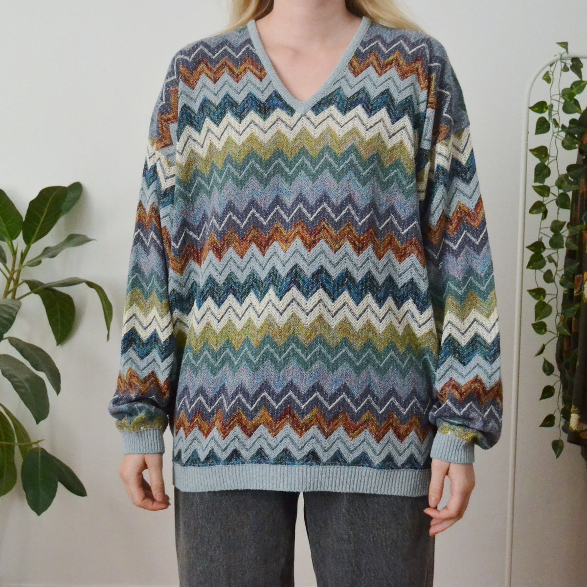 Vintage Zigzag Jumper XL
