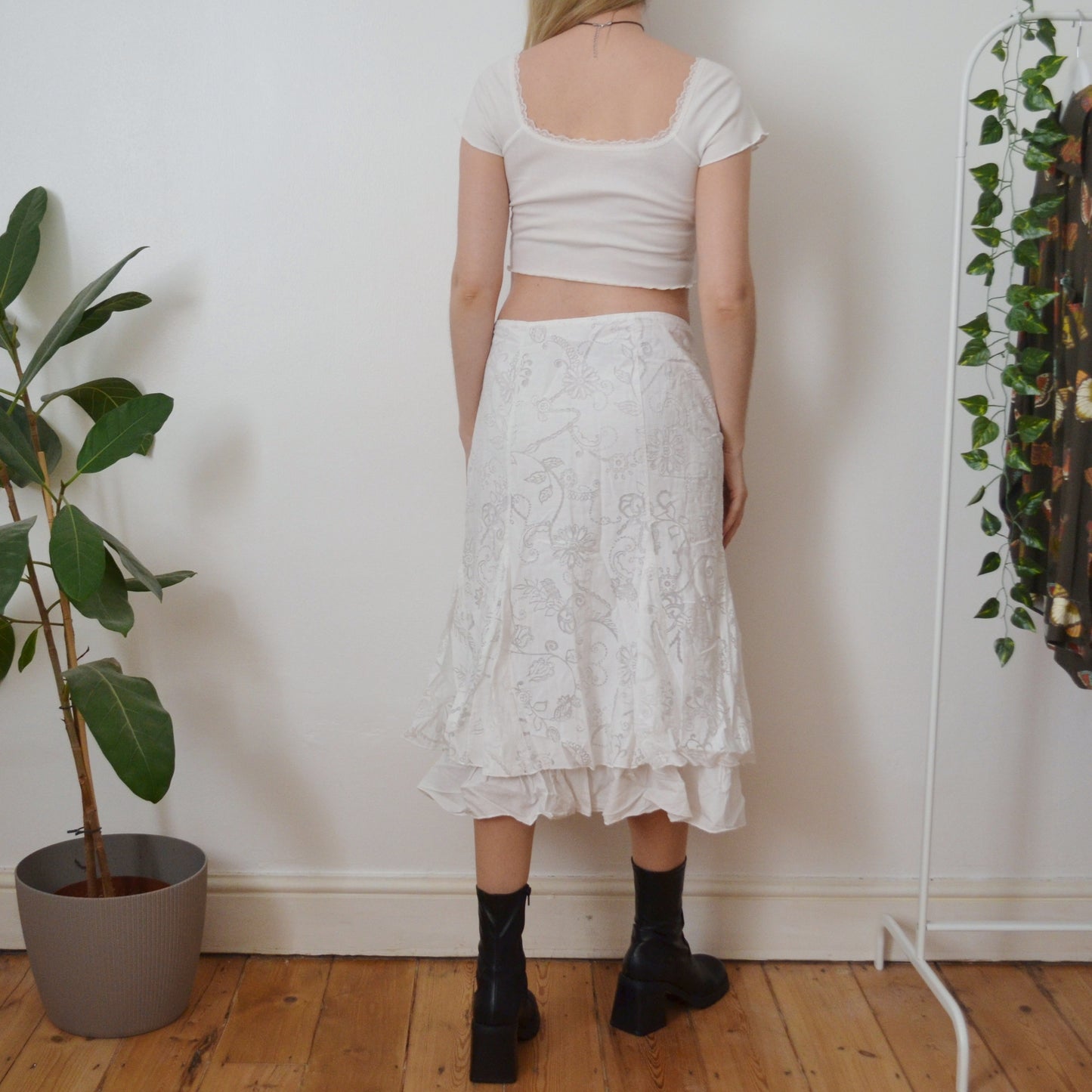 Vintage White Skirt M