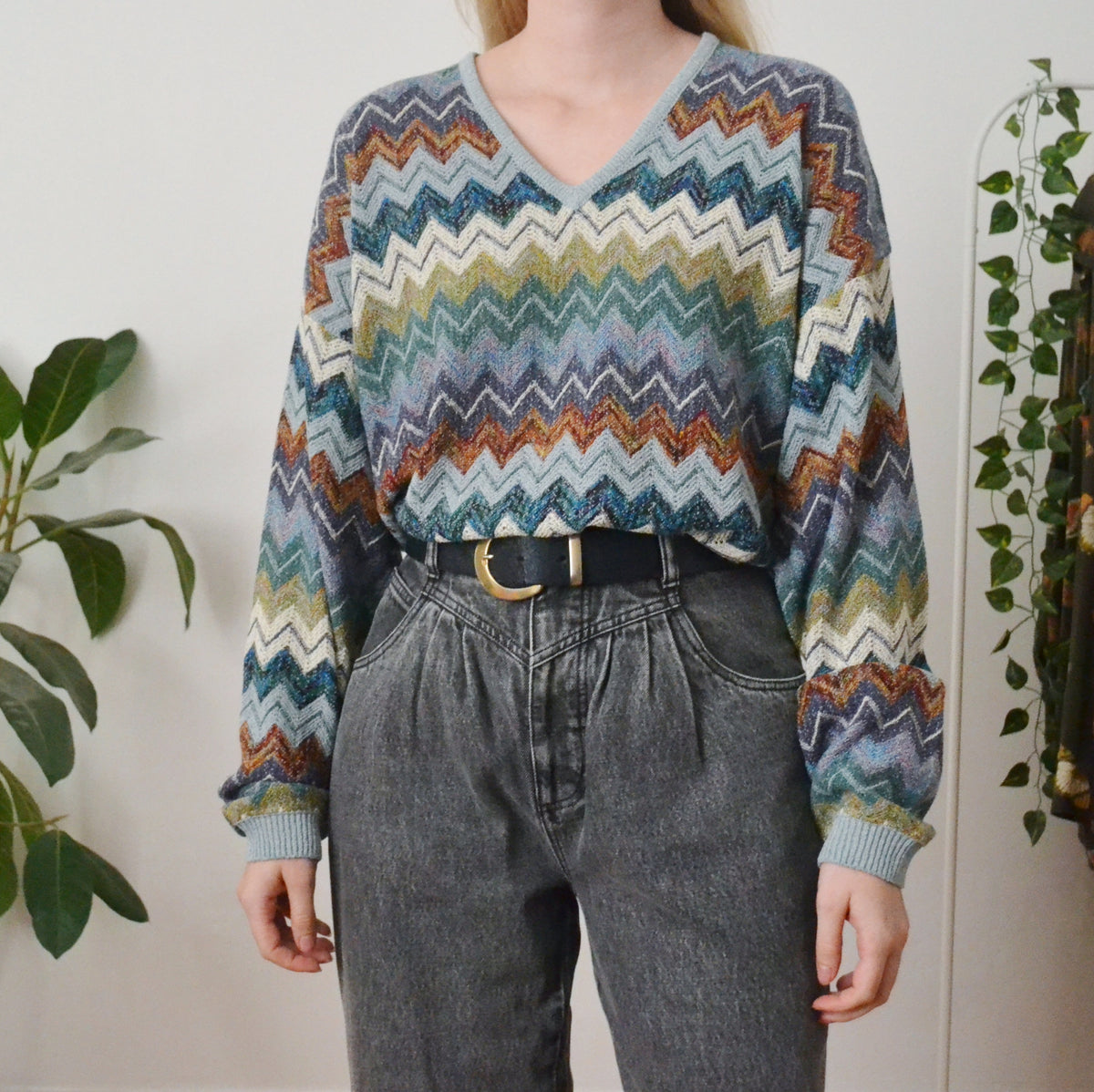 Vintage Zigzag Jumper XL