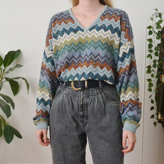 Vintage Zigzag Jumper XL