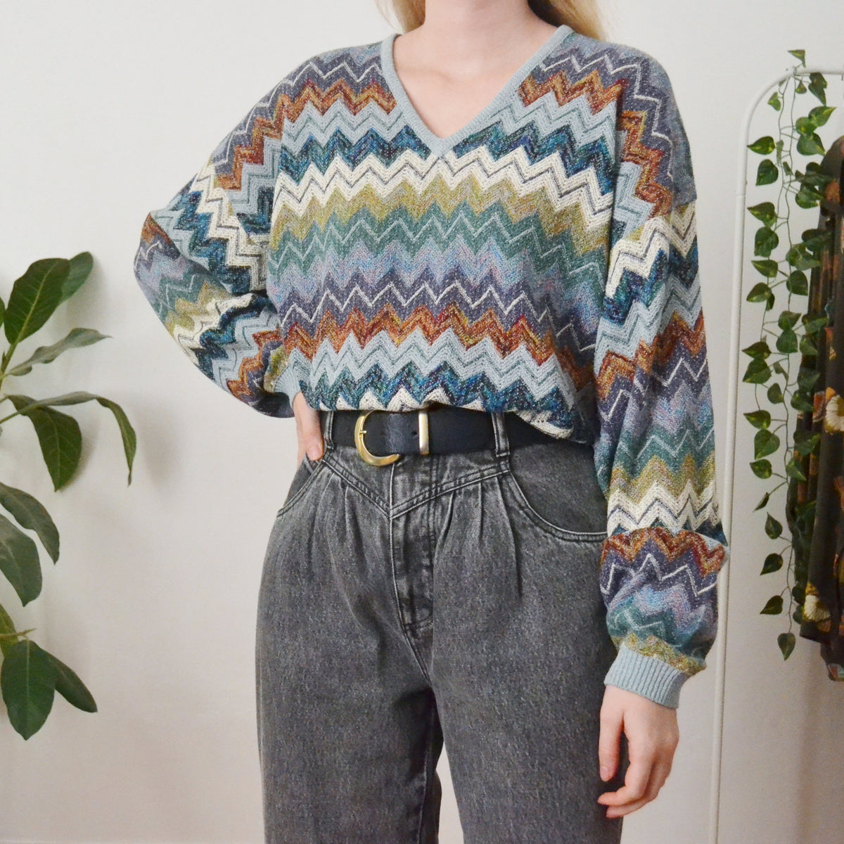 Vintage Zigzag Jumper XL