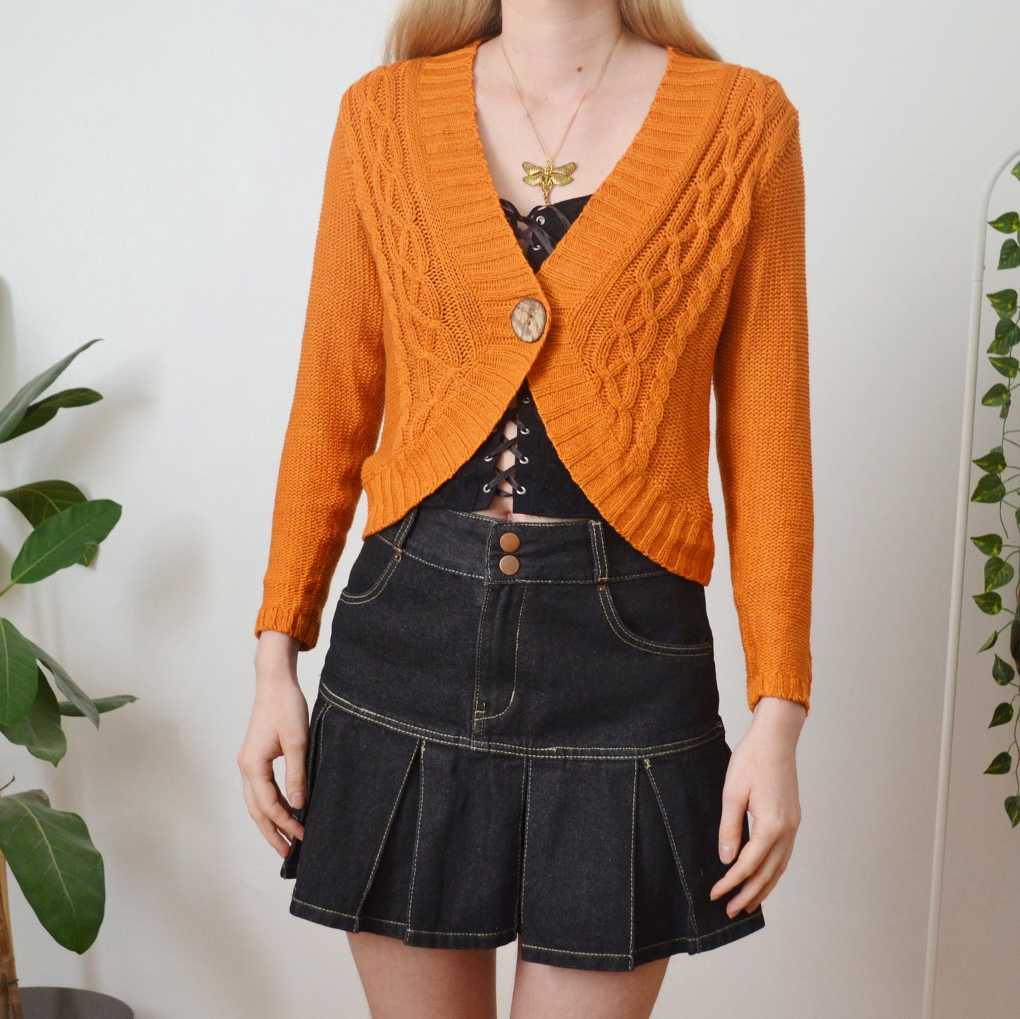 Vintage Orange Cardigan L/XL