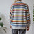 Vintage Stripe V Neck Jumper M