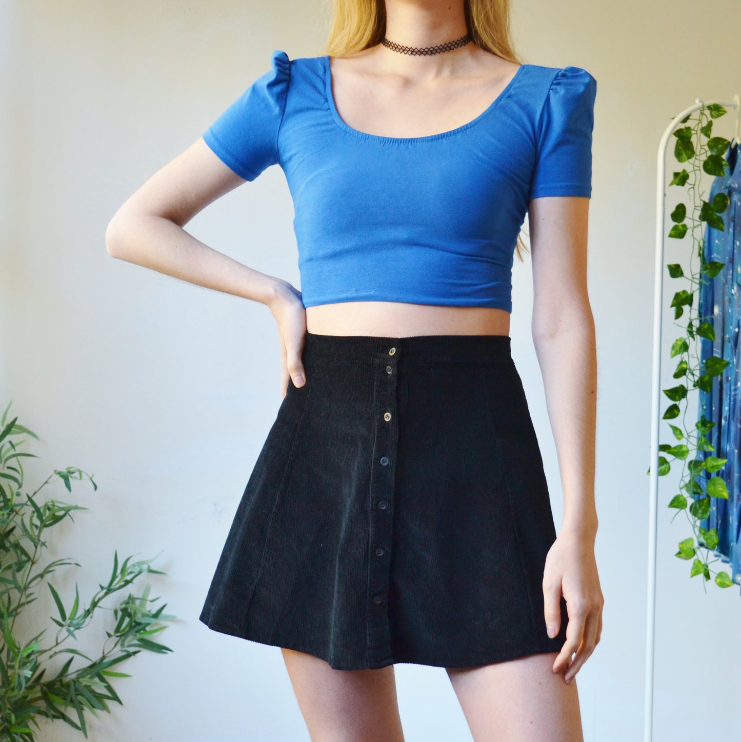 Blue crop top S