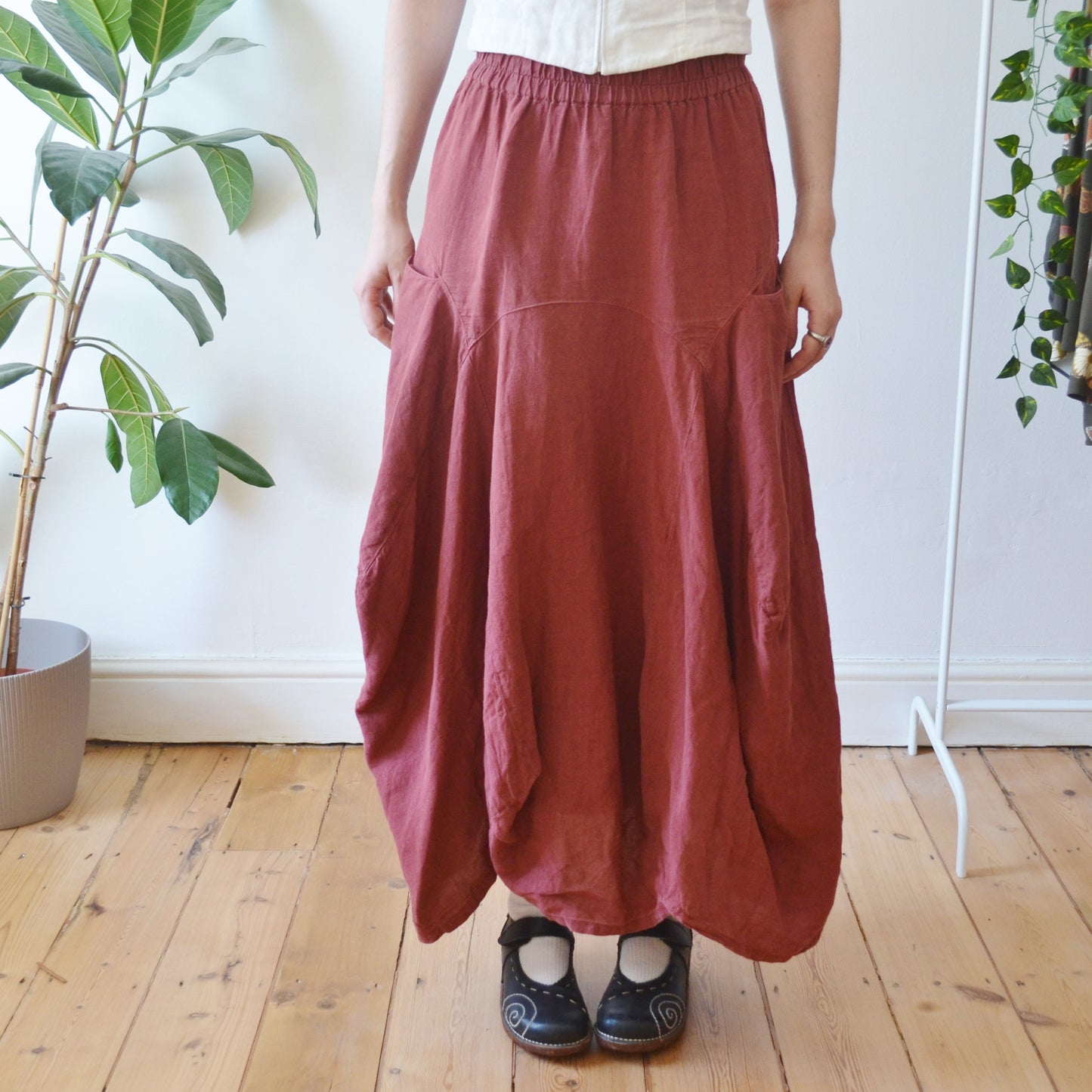 Vintage Sienna Linen Skirt S