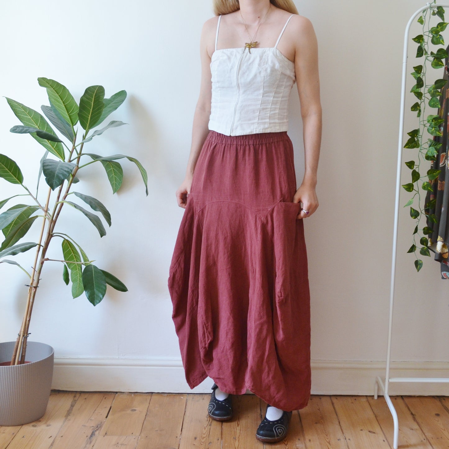 Vintage Sienna Linen Skirt S