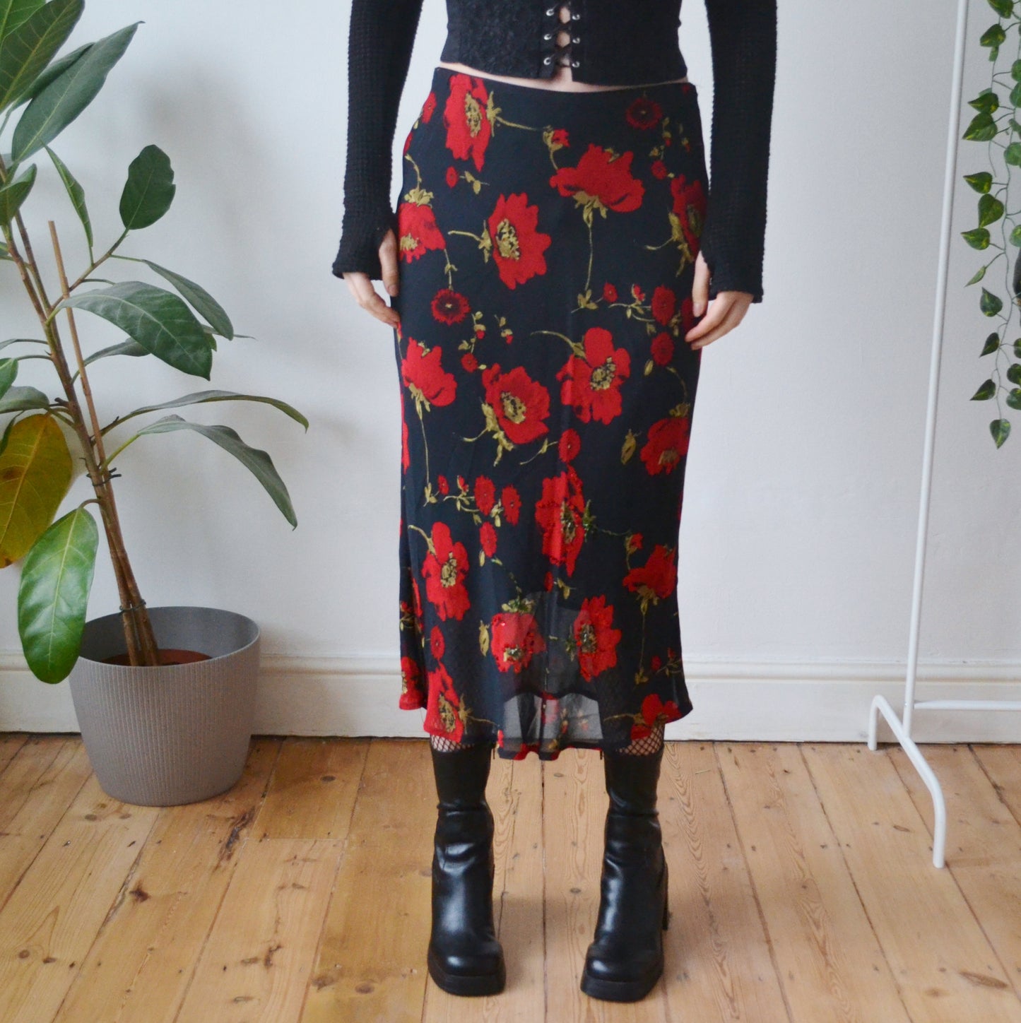 Vintage Floral Skirt M
