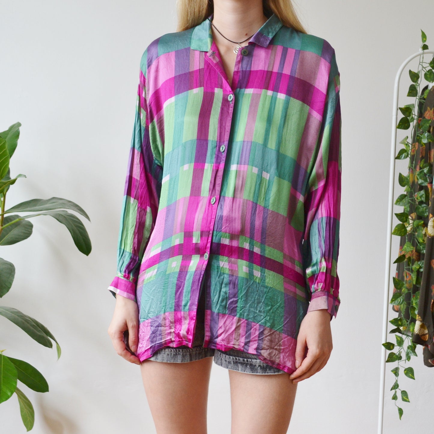 Plaid shirt M