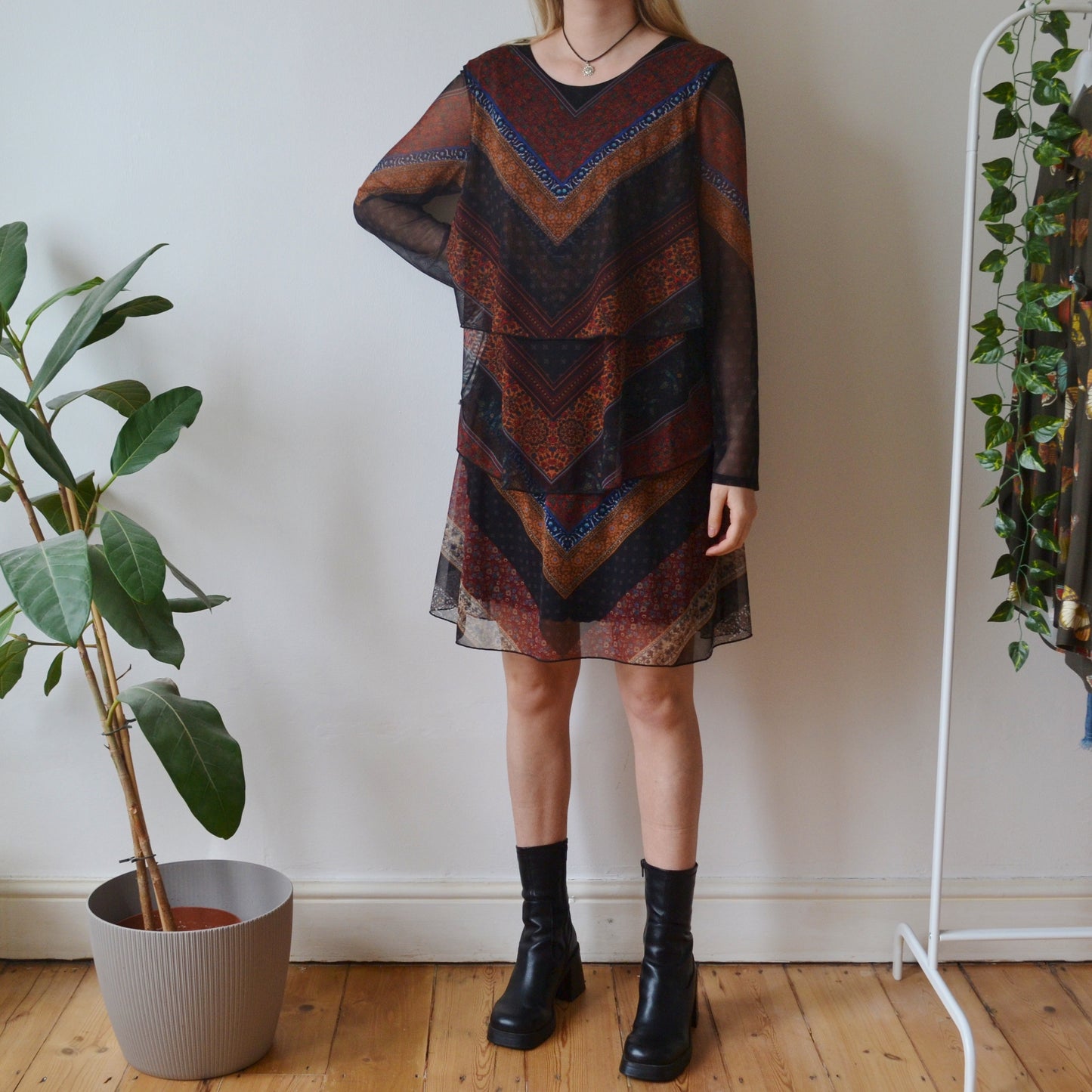 Y2k Boho Mesh Dress 2XL