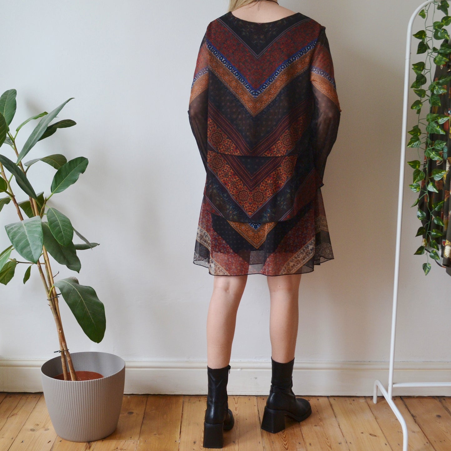 Y2k Boho Mesh Dress 2XL