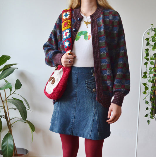 Patchwork cardigan M