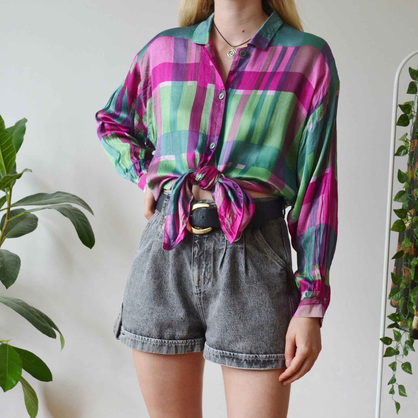 Plaid shirt M
