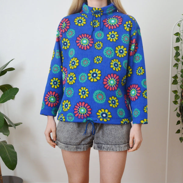 Vintage Flower Fleece XL