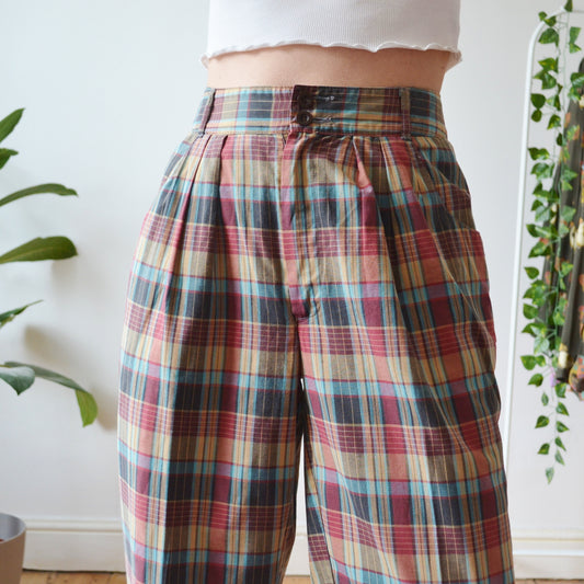 Plaid trousers 28W