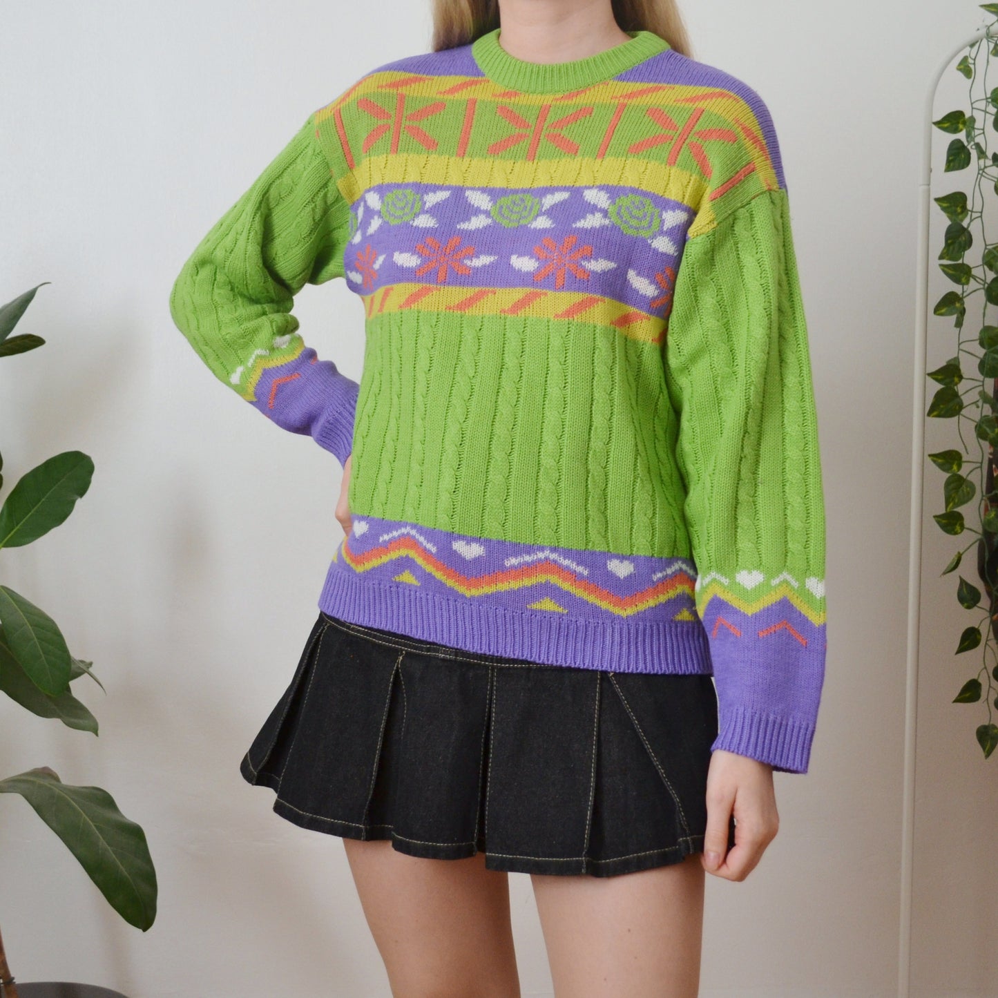 Vintage Colourful Jumper M