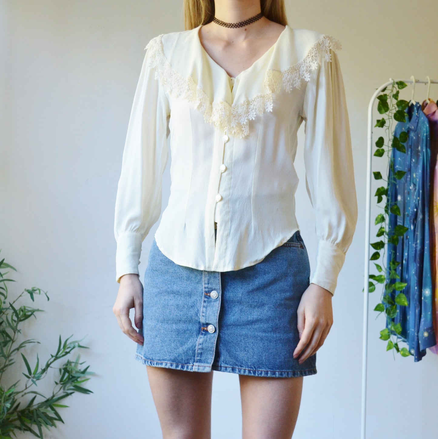 Collar blouse XS