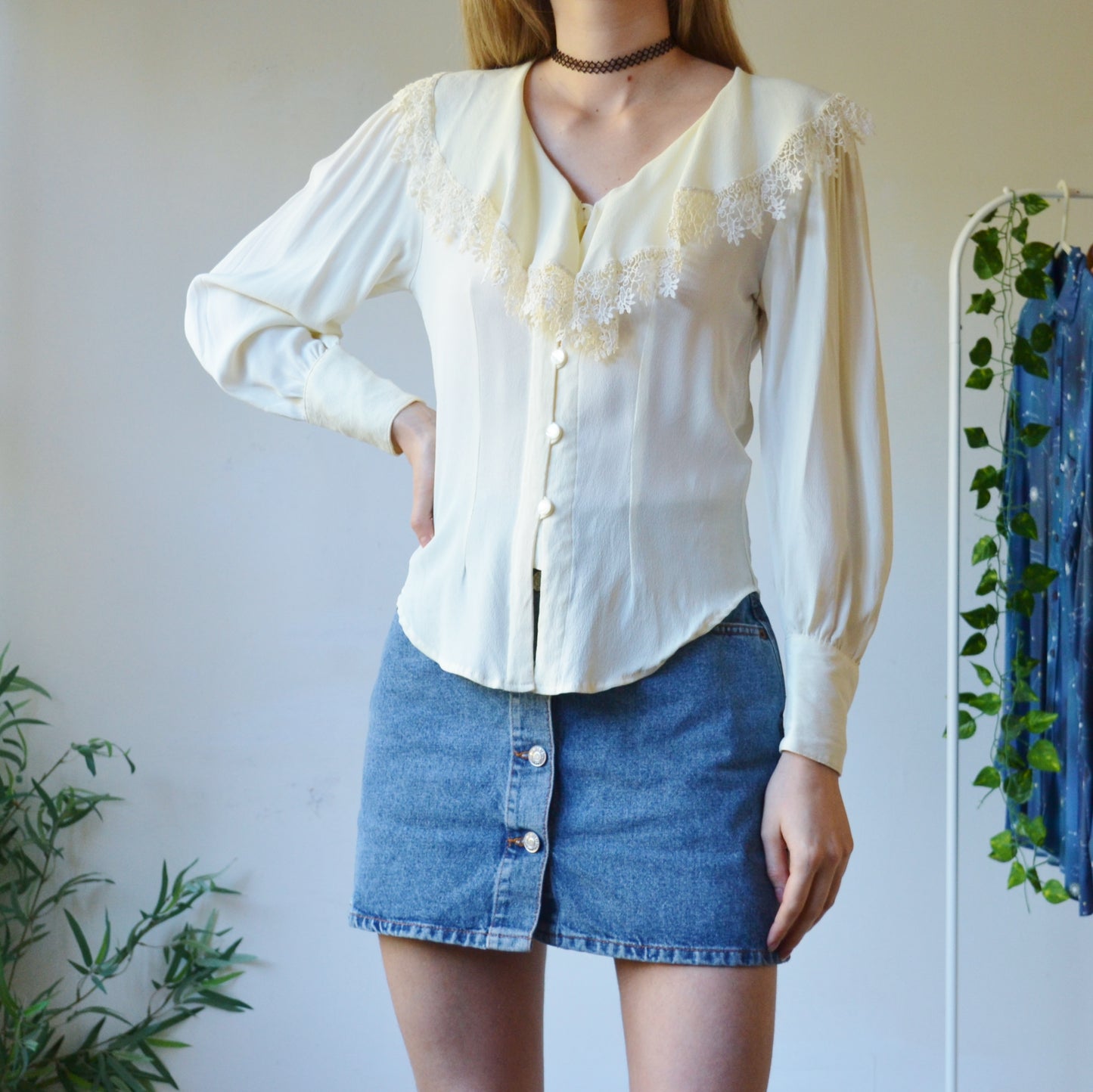 Collar blouse XS