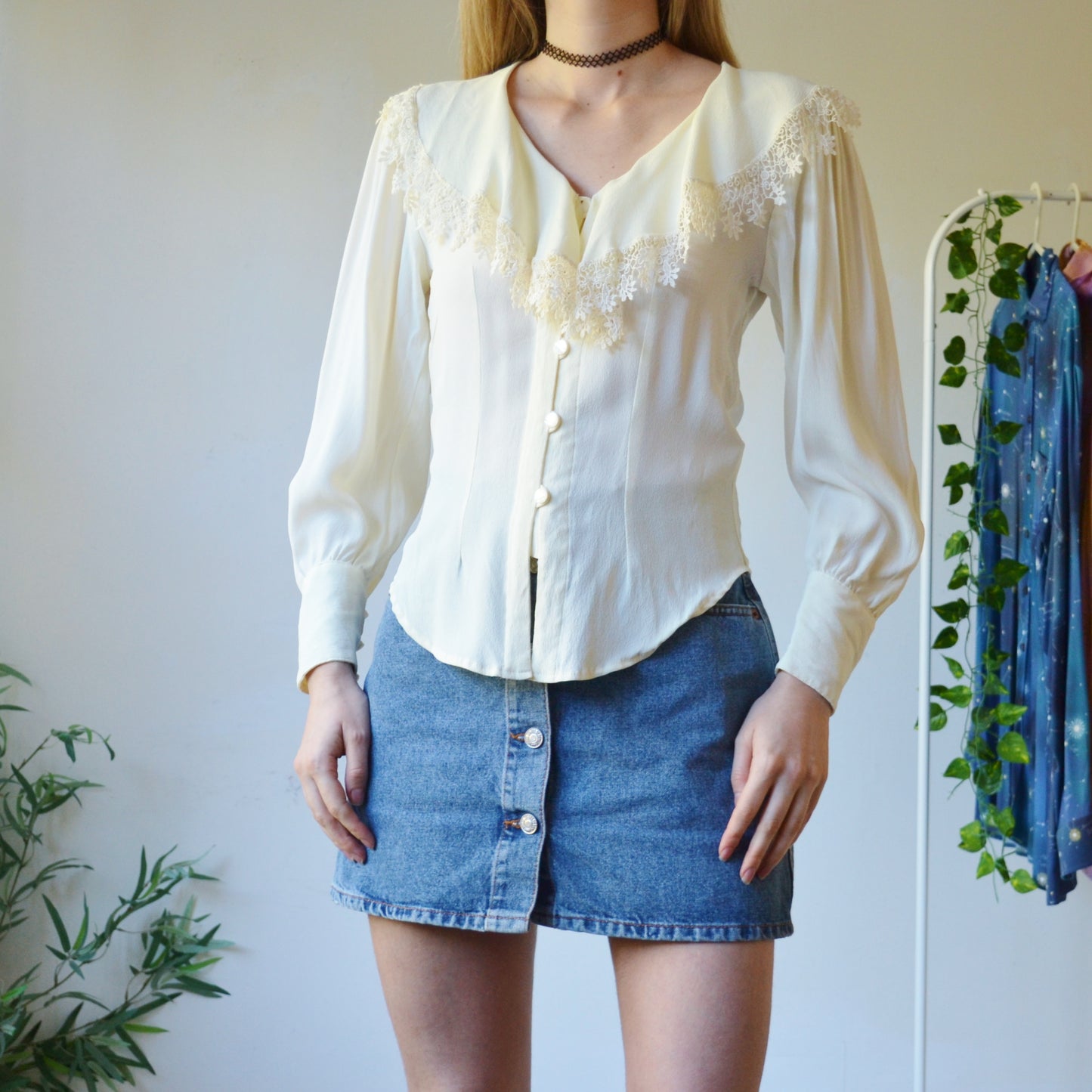 Collar blouse XS