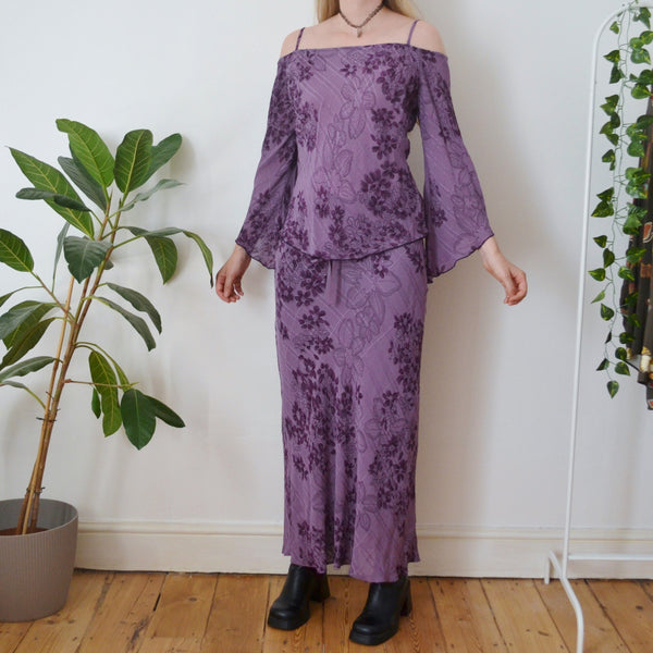 Vintage Y2K Purple Two Piece Set uk 12