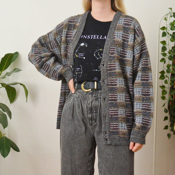 Vintage Patchwork Cardigan L
