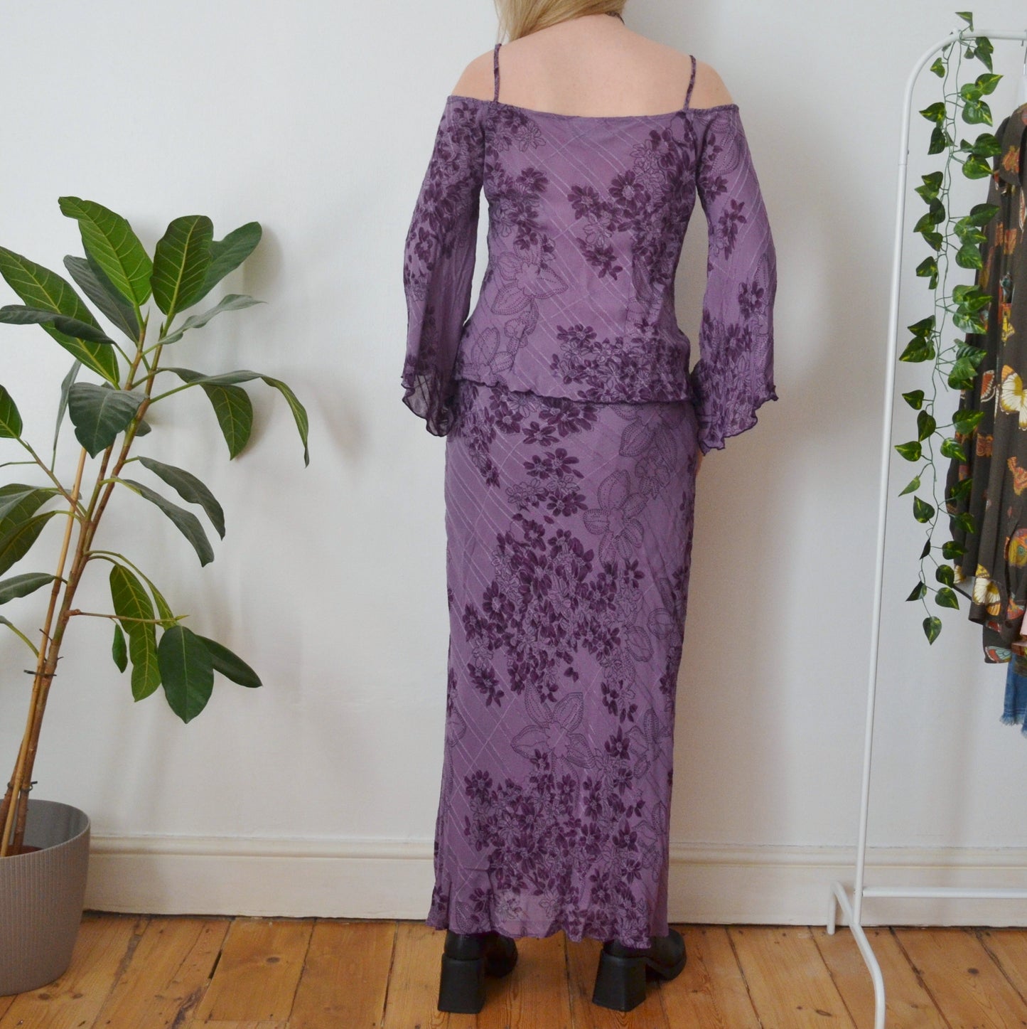 Vintage Y2K Purple Two Piece Set uk 12
