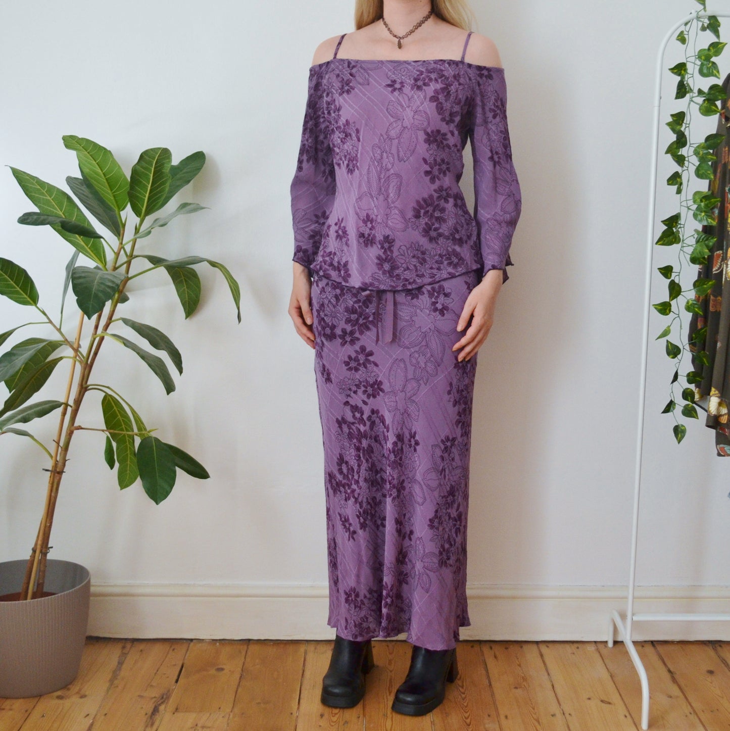 Vintage Y2K Purple Two Piece Set uk 12