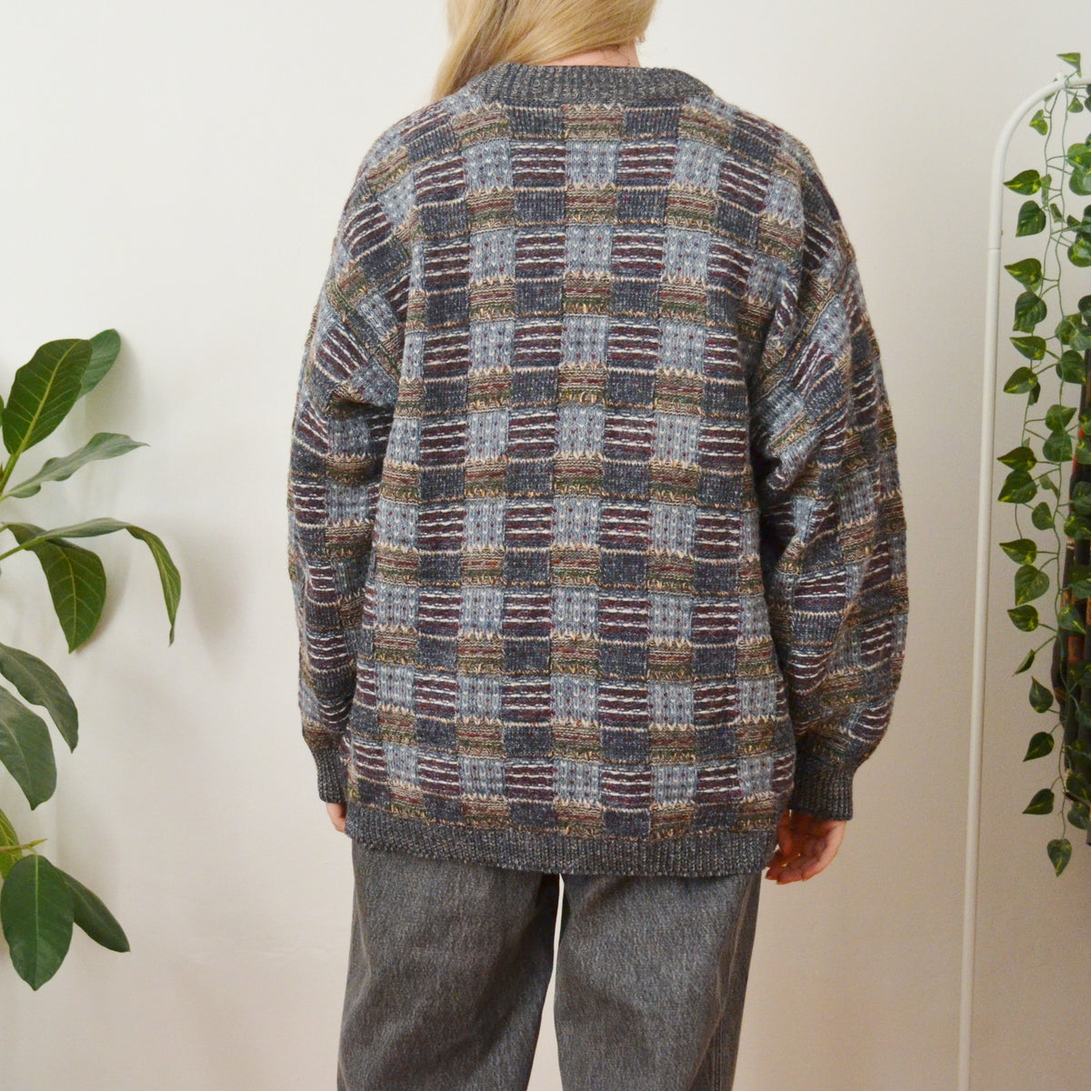 Vintage Patchwork Cardigan L