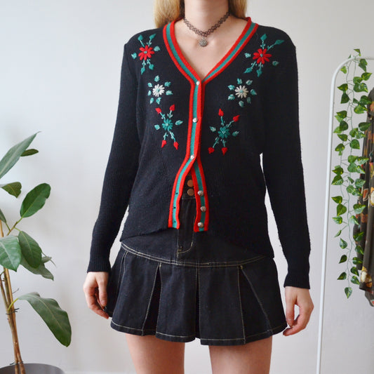 Vintage Folk Cardigan M