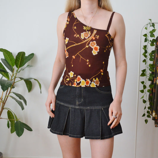 Vintage Blossom Vest Top S